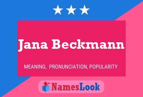 Jana Beckmann Namensposter