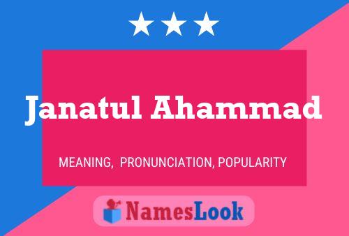 Janatul Ahammad Namensposter