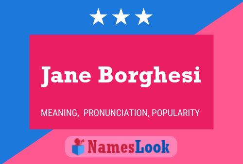 Jane Borghesi Namensposter