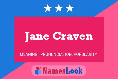 Jane Craven Namensposter