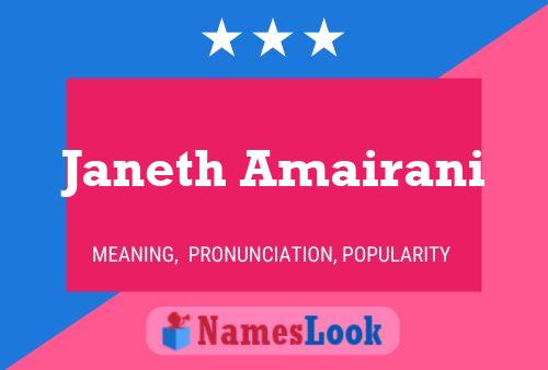 Janeth Amairani Namensposter