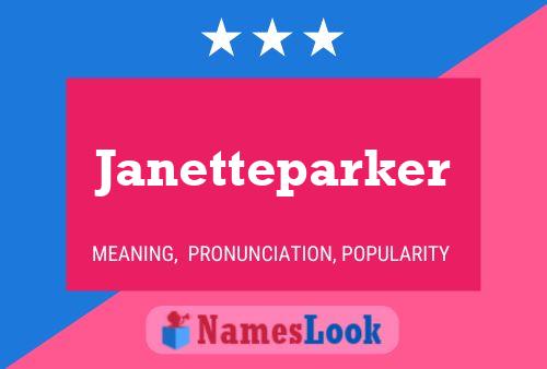 Janetteparker Namensposter