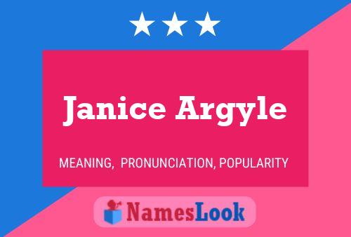 Janice Argyle Namensposter