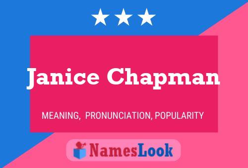 Janice Chapman Namensposter