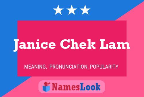 Janice Chek Lam Namensposter