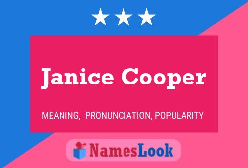 Janice Cooper Namensposter