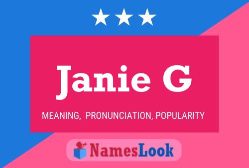 Janie G Namensposter