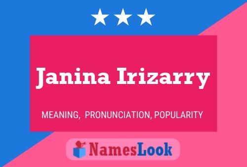 Janina Irizarry Namensposter