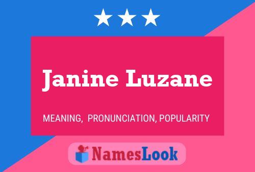 Janine Luzane Namensposter