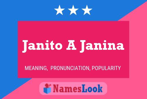 Janito A Janina Namensposter