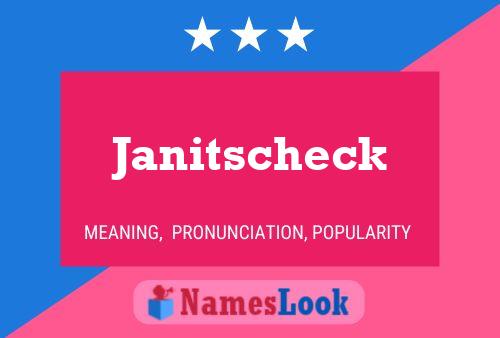 Janitscheck Namensposter