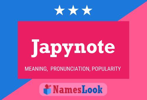 Japynote Namensposter