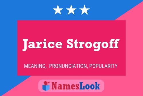 Jarice Strogoff Namensposter