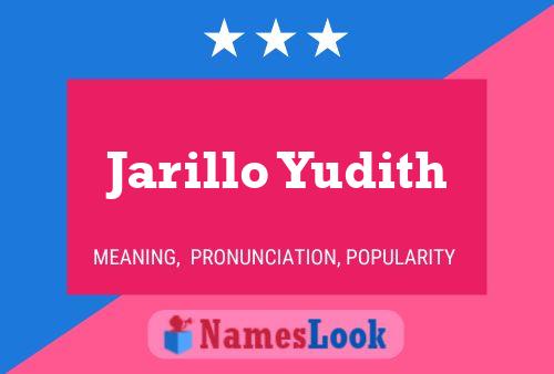 Jarillo Yudith Namensposter