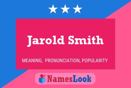 Jarold Smith Namensposter