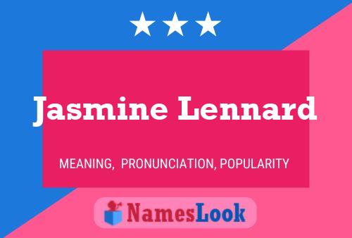 Jasmine Lennard Namensposter