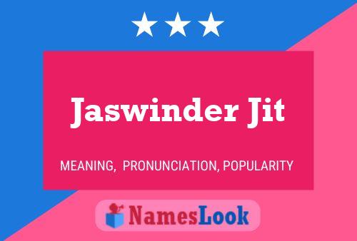 Jaswinder Jit Namensposter