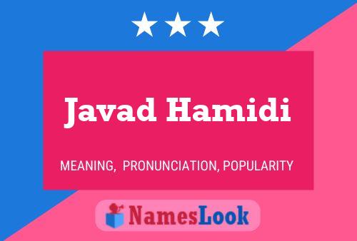 Javad Hamidi Namensposter