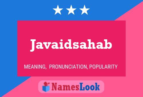 Javaidsahab Namensposter