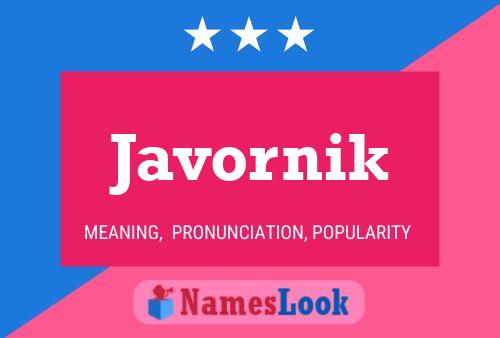 Javornik Namensposter