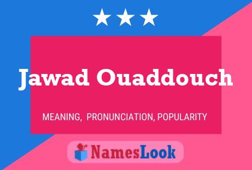 Jawad Ouaddouch Namensposter