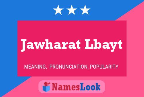 Jawharat Lbayt Namensposter