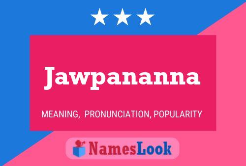 Jawpananna Namensposter