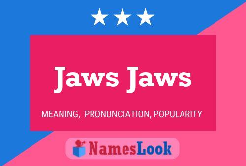 Jaws Jaws Namensposter