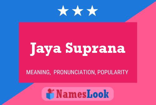 Jaya Suprana Namensposter