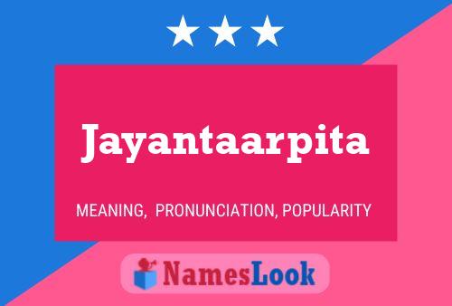 Jayantaarpita Namensposter