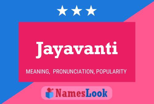 Jayavanti Namensposter