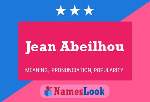 Jean Abeilhou Namensposter