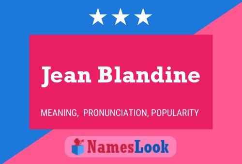 Jean Blandine Namensposter