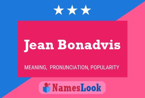 Jean Bonadvis Namensposter