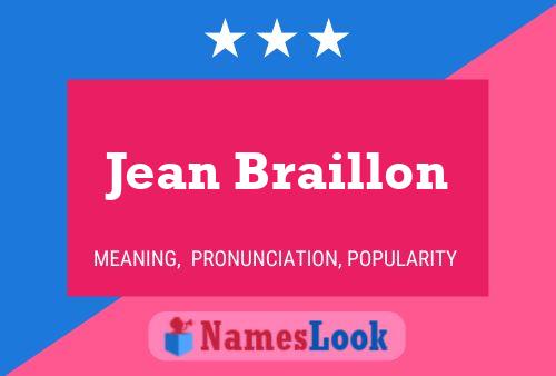 Jean Braillon Namensposter