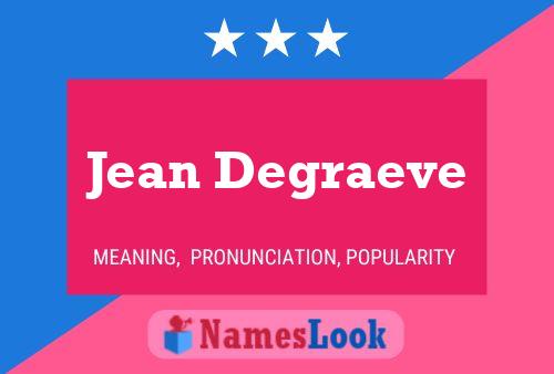 Jean Degraeve Namensposter