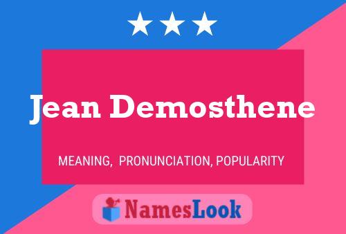 Jean Demosthene Namensposter