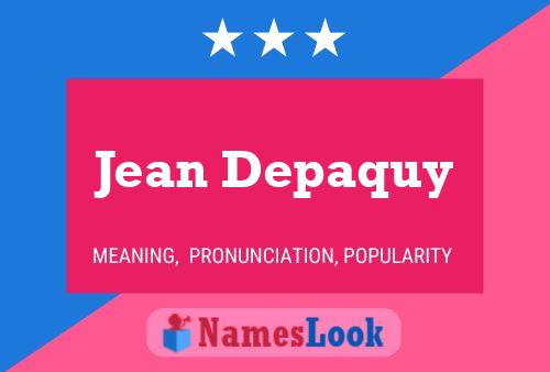 Jean Depaquy Namensposter