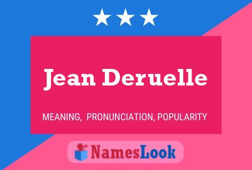 Jean Deruelle Namensposter