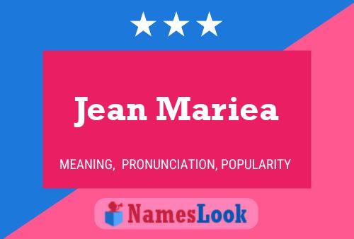 Jean Mariea Namensposter