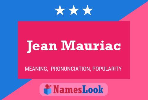 Jean Mauriac Namensposter