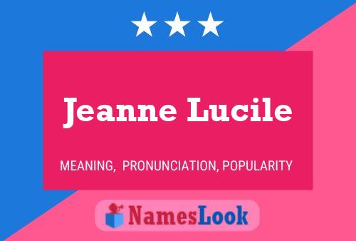 Jeanne Lucile Namensposter