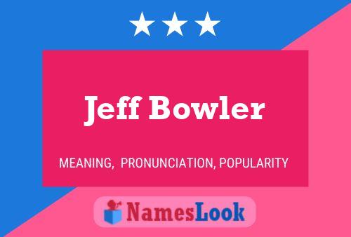 Jeff Bowler Namensposter