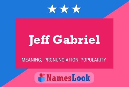 Jeff Gabriel Namensposter