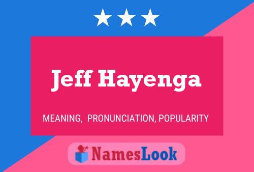 Jeff Hayenga Namensposter