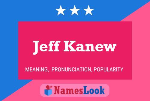 Jeff Kanew Namensposter