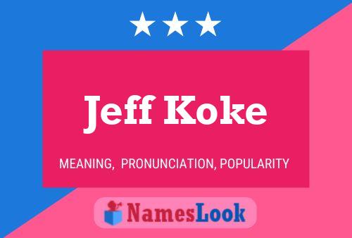 Jeff Koke Namensposter