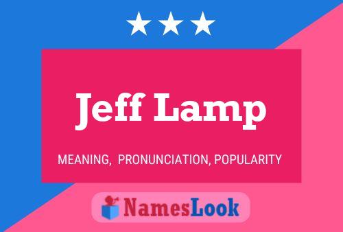 Jeff Lamp Namensposter