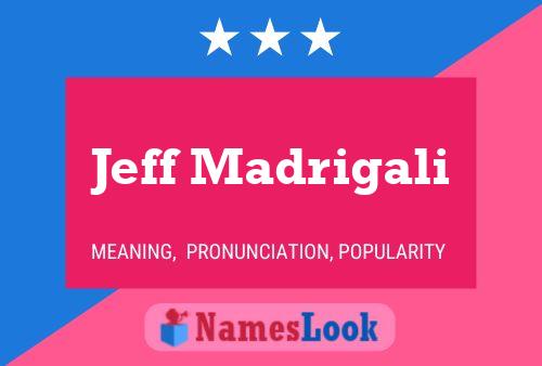 Jeff Madrigali Namensposter