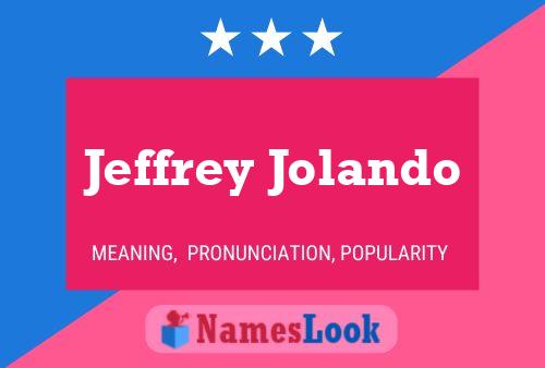 Jeffrey Jolando Namensposter